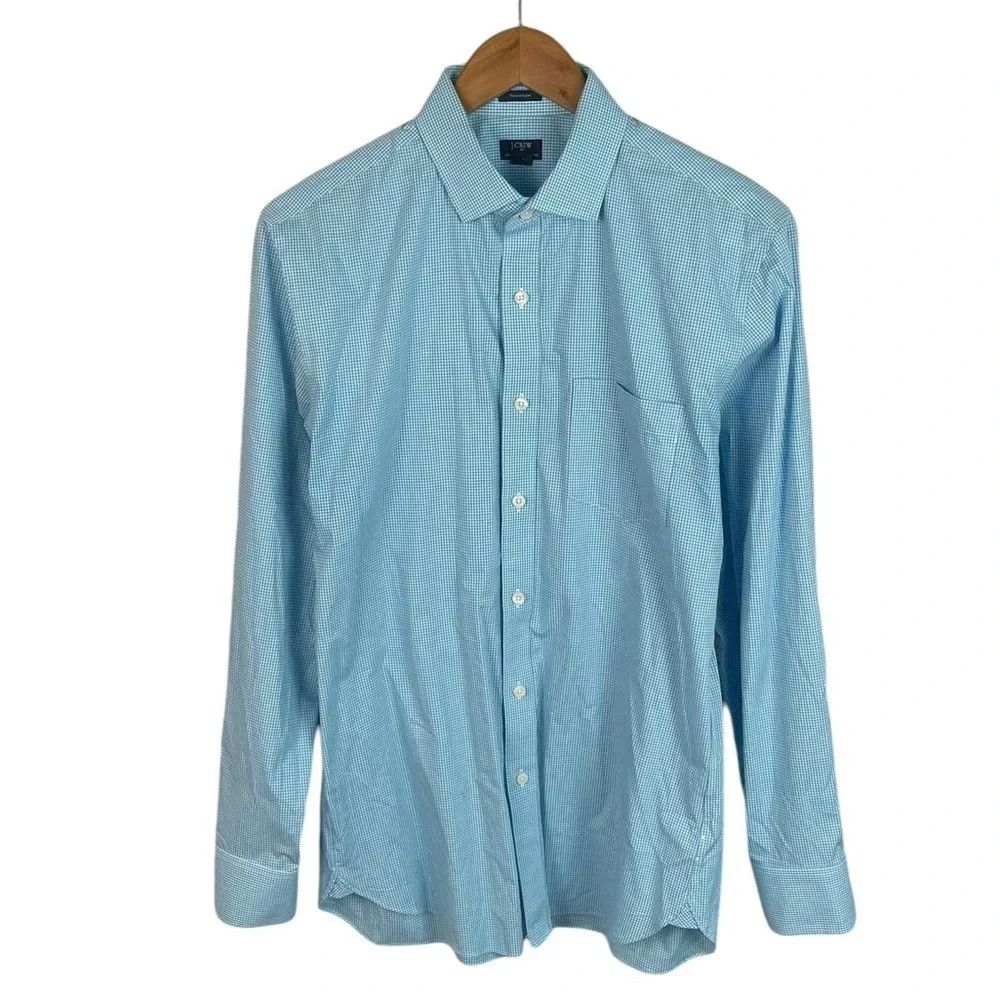 BF1308 Men’s J. Crew THOMPSON Plaid Preppy Dress Shirt 15-15.5 M